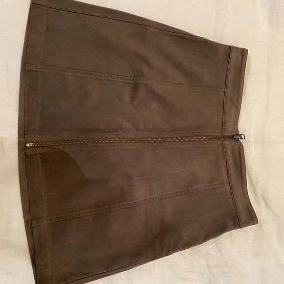 Aritzia Wilfred Free New Zip-Up Mini Skirt - Taupe - Picture 2 of 6